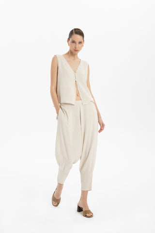 Ribbed Skinny Leg Shalwar Trousers