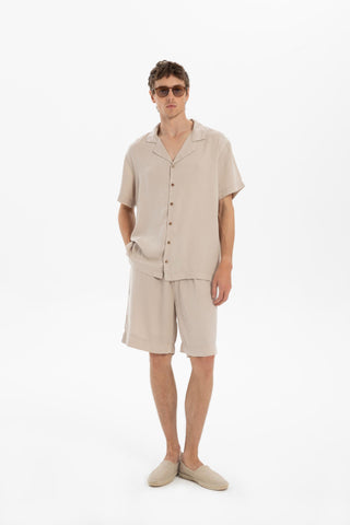 Tensel Turn-down Collar Short Sleeve Men’s Shirt - Shirt