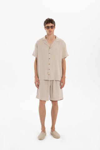 Tensel Turn-down Collar Short Sleeve Men’s Shirt - Shirt