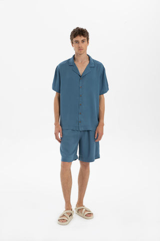 Tensel Turn-down Collar Short Sleeve Men’s Shirt - Shirt