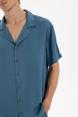 Tensel Turn-down Collar Short Sleeve Men’s Shirt - Shirt