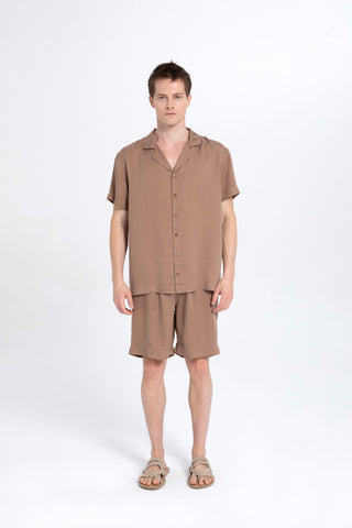 Tensel Turn-down Collar Short Sleeve Men’s Shirt - Shirt