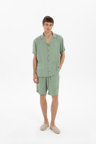 Tensel Turn-down Collar Short Sleeve Men’s Shirt - Shirt