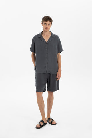Tencel Relaxed Fit Drawstring Men Short