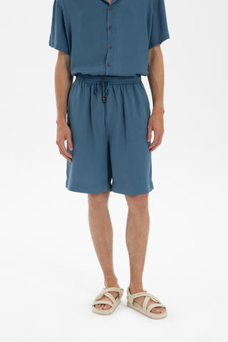 Tencel Relaxed Fit Drawstring Men Short