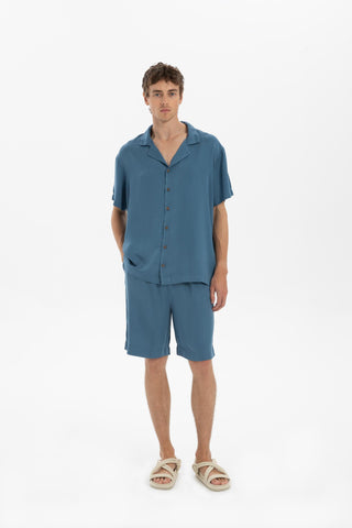 Tencel Relaxed Fit Drawstring Men Short