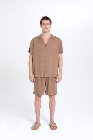 Tencel Relaxed Fit Drawstring Men Short