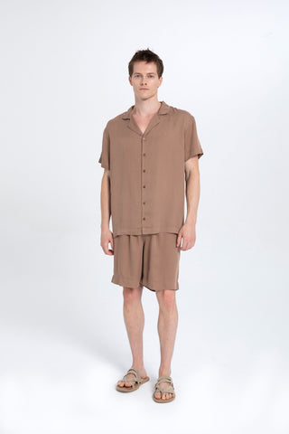 Tencel Relaxed Fit Drawstring Men Short