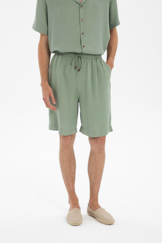 Tencel Relaxed Fit Drawstring Men Short