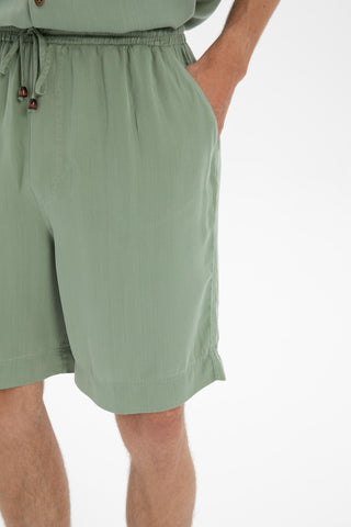 Tencel Relaxed Fit Drawstring Men Short