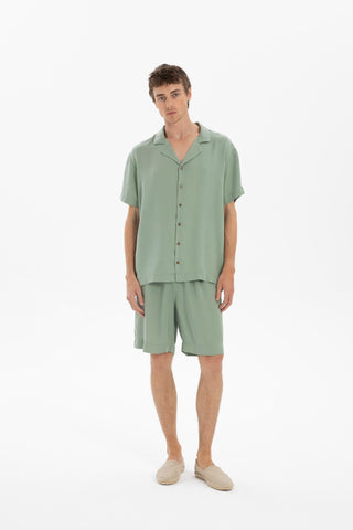 Tencel Relaxed Fit Drawstring Men Short