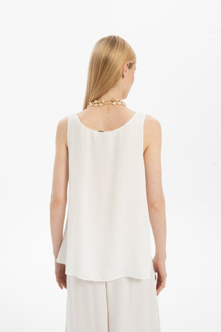 Flowy Strappy Tencel Blouse - Blouse