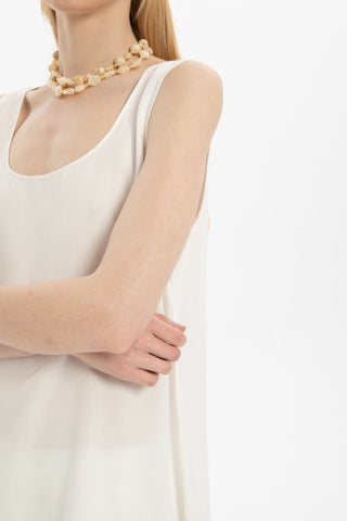 Flowy Strappy Tencel Blouse - Blouse