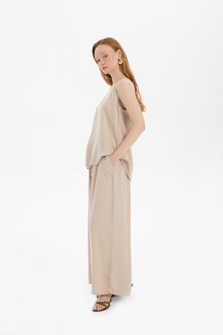 Flowy Strappy Tencel Blouse - Blouse