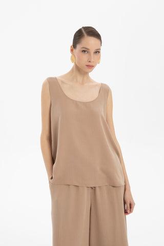 Flowy Strappy Tencel Blouse