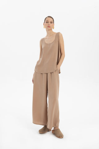 Flowy Strappy Tencel Blouse - Blouse