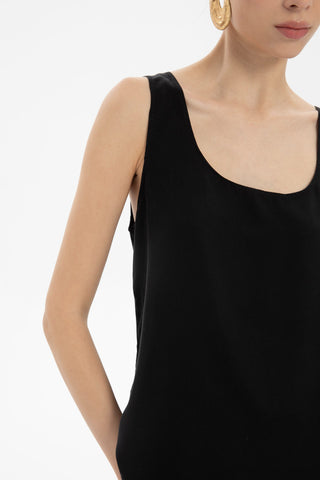 Flowy Strappy Tencel Blouse - Blouse