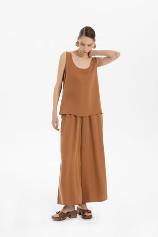 Flowy Strappy Tencel Blouse - Blouse