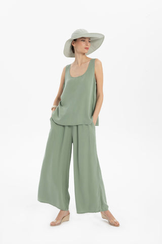 Flowy Strappy Tencel Blouse - Blouse