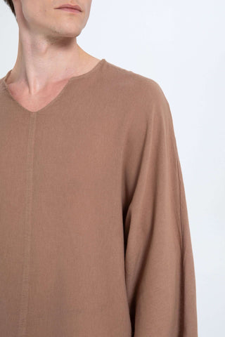 Linen Blend Batwing Cut Men's T-Shirt