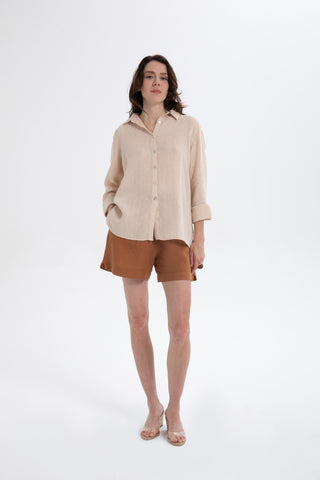 Linen Classic Cut Casual Women’s Shirt - Shirt