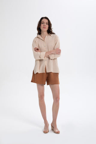 Linen Classic Cut Casual Women’s Shirt - Shirt