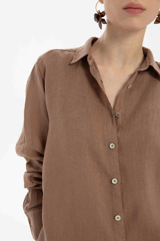 Linen Classic Cut Casual Women’s Shirt - Shirt