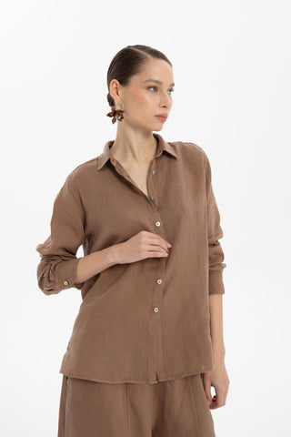 Linen Classic Cut Casual Women’s Shirt - Shirt