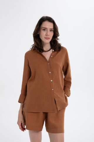 Linen Classic Cut Casual Women’s Shirt - Shirt