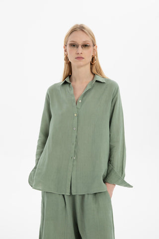 Linen Classic Cut Casual Women's Shirt