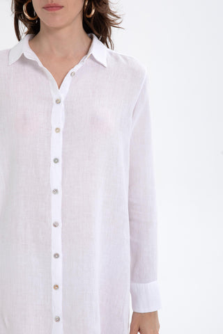 Linen Classic Cut Tunic Shirt