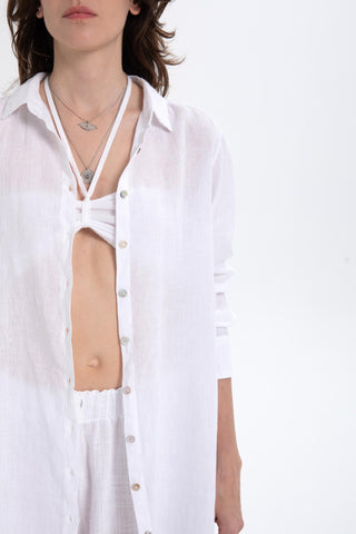 Linen Classic Cut Tunic Shirt