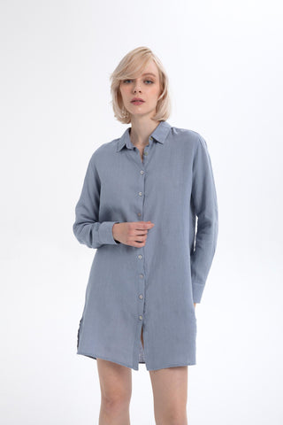 Linen Classic Cut Tunic Shirt