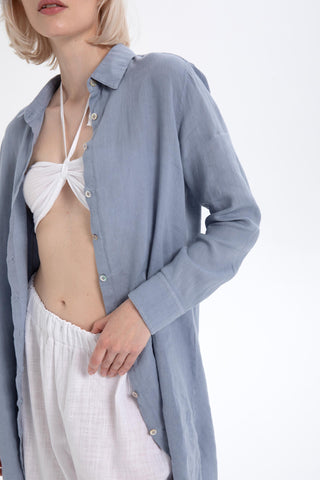 Linen Classic Cut Tunic Shirt