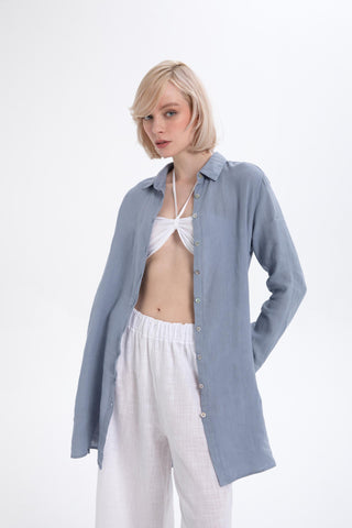 Linen Classic Cut Tunic Shirt