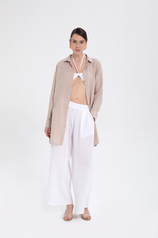 Linen Classic Cut Tunic Shirt