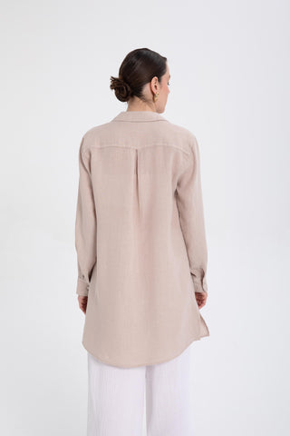 Linen Classic Cut Tunic Shirt