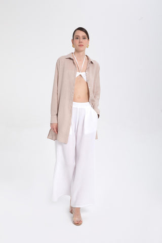 Linen Classic Cut Tunic Shirt