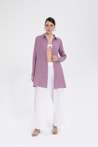 Linen Classic Cut Tunic Shirt