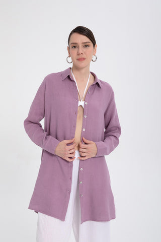 Linen Classic Cut Tunic Shirt