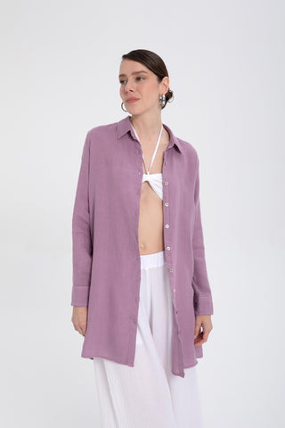 Linen Classic Cut Tunic Shirt