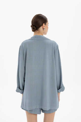 Linen Viscose Flowy Women's Jacket