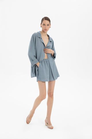 Linen Viscose Flowy Women's Jacket