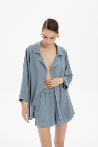 Linen Viscose Flowy Women's Jacket