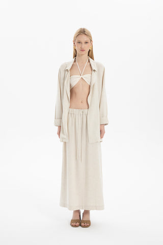 Linen Viscose Flowy Women's Jacket