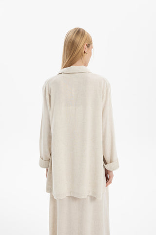 Linen Viscose Flowy Women's Jacket
