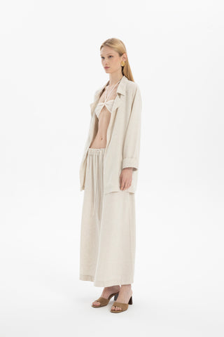 Linen Viscose Flowy Women's Jacket