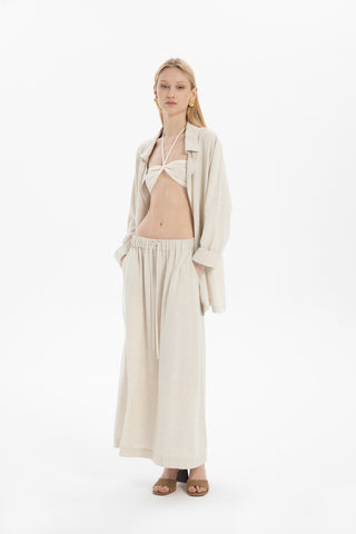 Linen Viscose Flowy Women's Jacket