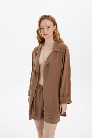 Linen Viscose Flowy Women's Jacket