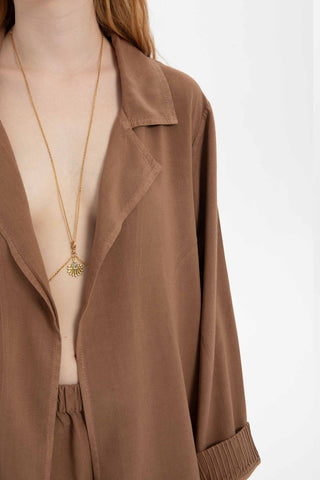 Linen Viscose Flowy Women's Jacket